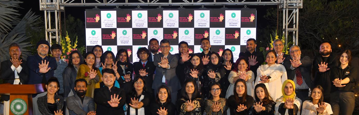 Members of the Pakistan Life Savers Progamme (PLSP) with Dr. Razzak 